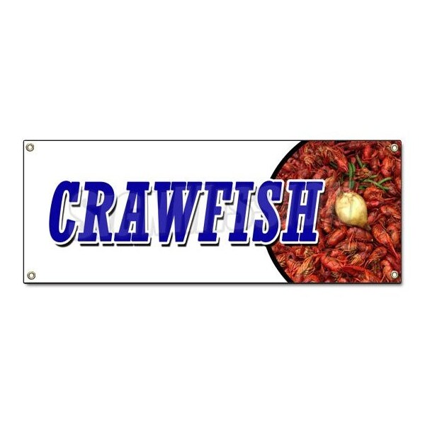 CRAWFISH BANNER SIGN boil dinner lunch corn cajun new orleans buggers